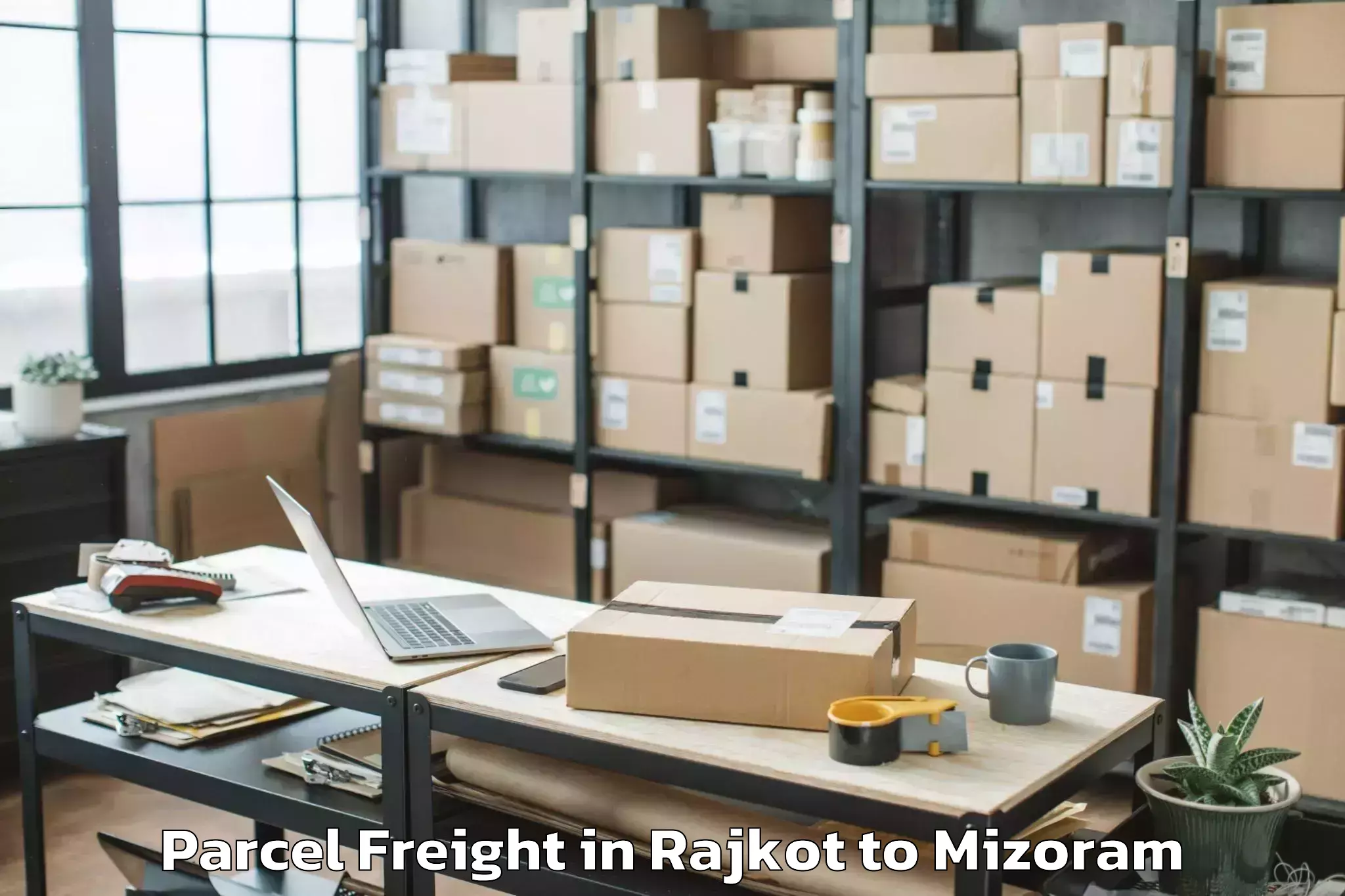 Quality Rajkot to Khawhai Parcel Freight